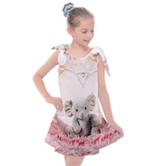 Elephant-heart-plush-vertical-toy Kids  Tie Up Tunic Dress by Amaryn4rt