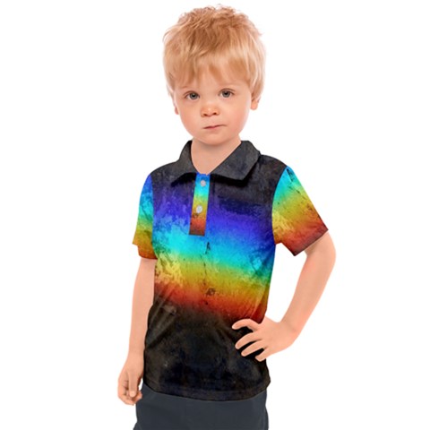 Rainbow-color-prism-colors Kids  Polo T-shirt by Amaryn4rt