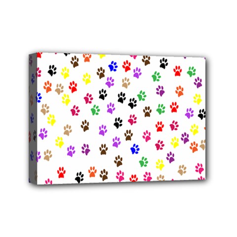 Paw Prints Background Mini Canvas 7  X 5  (stretched) by Amaryn4rt