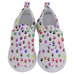 Paw Prints Background Kids  Velcro No Lace Shoes by Amaryn4rt
