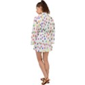 Paw Prints Background Long Sleeve Kimono View2