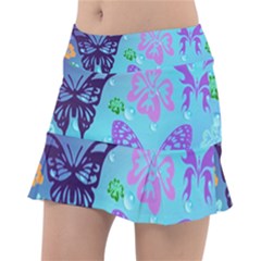 Butterfly Vector Background Classic Tennis Skirt