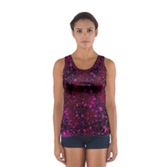 Retro-flower-pattern-design-batik- Sport Tank Top 