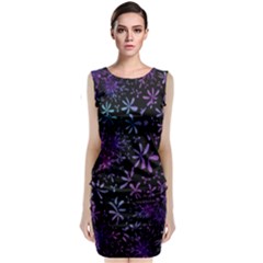 Retro-flower-pattern-design-batik Sleeveless Velvet Midi Dress by Amaryn4rt