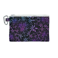 Retro-flower-pattern-design-batik Canvas Cosmetic Bag (medium) by Amaryn4rt