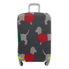 Cute Dachshund Dogs Wearing Jumpers Wallpaper Pattern Background Luggage Cover (small) by Amaryn4rt