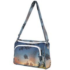 Hardest-frost-winter-cold-frozen Front Pocket Crossbody Bag by Amaryn4rt