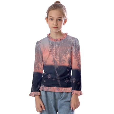 Hardest-frost-winter-cold-frozen Kids  Frill Detail T-shirt by Amaryn4rt