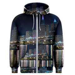 Cleveland Building City By Night Men s Zipper Hoodie