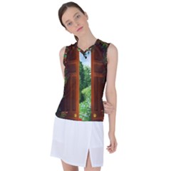 Beautiful World Entry Door Fantasy Women s Sleeveless Sports Top by Amaryn4rt