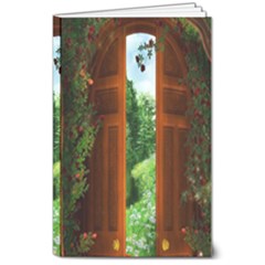 Beautiful World Entry Door Fantasy 8  X 10  Softcover Notebook