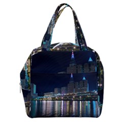 Cleveland Building City By Night Boxy Hand Bag by Amaryn4rt