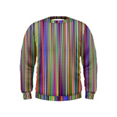 Striped-stripes-abstract-geometric Kids  Sweatshirt by Amaryn4rt