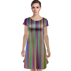 Striped-stripes-abstract-geometric Cap Sleeve Nightdress