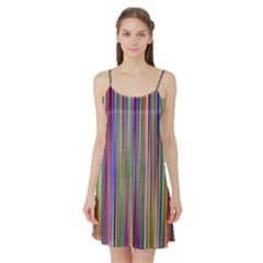 Striped-stripes-abstract-geometric Satin Night Slip