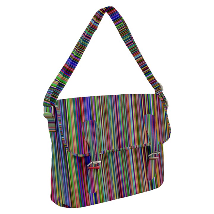 Striped-stripes-abstract-geometric Buckle Messenger Bag