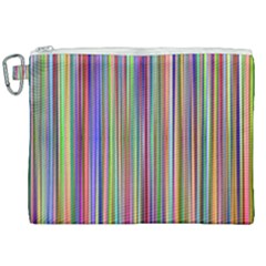 Striped-stripes-abstract-geometric Canvas Cosmetic Bag (XXL)