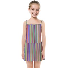 Striped-stripes-abstract-geometric Kids  Summer Sun Dress by Amaryn4rt