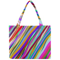 Multi-color Tangled Ribbons Background Wallpaper Mini Tote Bag