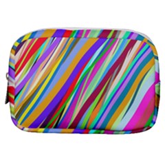 Multi-color Tangled Ribbons Background Wallpaper Make Up Pouch (small) by Amaryn4rt