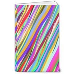 Multi-color Tangled Ribbons Background Wallpaper 8  X 10  Softcover Notebook by Amaryn4rt