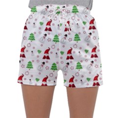 Santa Claus Snowman Christmas Xmas Sleepwear Shorts by Amaryn4rt