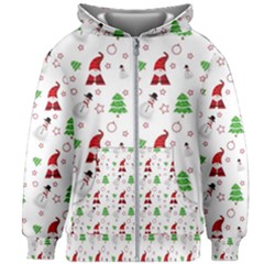 Santa Claus Snowman Christmas Xmas Kids  Zipper Hoodie Without Drawstring by Amaryn4rt