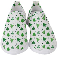 Christmas Trees Pattern Design Pattern Kids  Slip On Sneakers by Amaryn4rt