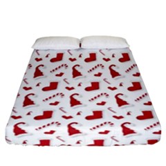Christmas Template Advent Cap Fitted Sheet (california King Size) by Amaryn4rt