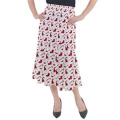 Christmas Template Advent Cap Midi Mermaid Skirt by Amaryn4rt