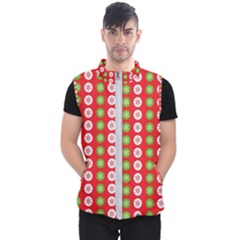 Festive Pattern Christmas Holiday Men s Puffer Vest by Amaryn4rt
