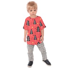 Christmas Christmas Tree Pattern Kids  Raglan T-Shirt