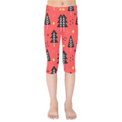 Christmas Christmas Tree Pattern Kids  Capri Leggings  by Amaryn4rt