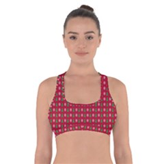 Snowflake Christmas Tree Pattern Cross Back Sports Bra by Amaryn4rt