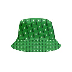 Green Christmas Tree Pattern Background Inside Out Bucket Hat (kids) by Amaryn4rt