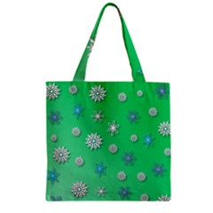 Snowflakes-winter-christmas-overlay Zipper Grocery Tote Bag by Amaryn4rt