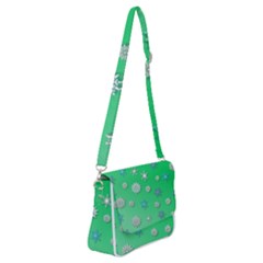 Snowflakes-winter-christmas-overlay Shoulder Bag With Back Zipper by Amaryn4rt