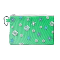 Snowflakes-winter-christmas-overlay Canvas Cosmetic Bag (large) by Amaryn4rt