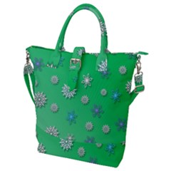 Snowflakes-winter-christmas-overlay Buckle Top Tote Bag by Amaryn4rt