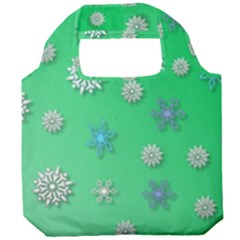 Snowflakes-winter-christmas-overlay Foldable Grocery Recycle Bag by Amaryn4rt