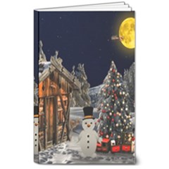 Christmas-landscape 8  X 10  Softcover Notebook