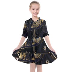 Christmas-advent-candle-arches Kids  All Frills Chiffon Dress by Amaryn4rt