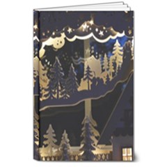 Christmas-advent-candle-arches 8  X 10  Hardcover Notebook