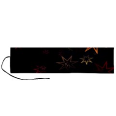 Christmas-background-motif-star Roll Up Canvas Pencil Holder (l) by Amaryn4rt