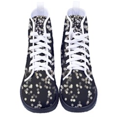 Christmas-bokeh-lights-background Men s High-top Canvas Sneakers by Amaryn4rt