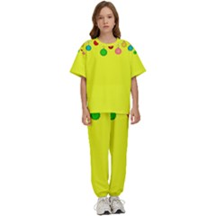 Christmas-bowls-garland-decoration Kids  T-shirt And Pants Sports Set by Amaryn4rt