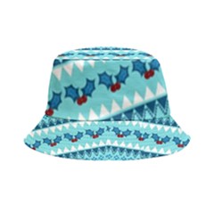 Blue Christmas Vintage Ethnic Seamless Pattern Inside Out Bucket Hat by Amaryn4rt