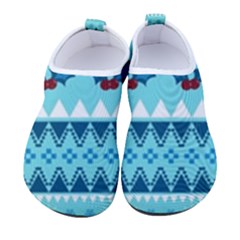 Blue Christmas Vintage Ethnic Seamless Pattern Kids  Sock-style Water Shoes