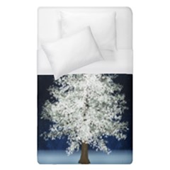 Tree Pine White Starlight Night Winter Christmas Duvet Cover (single Size) by Amaryn4rt