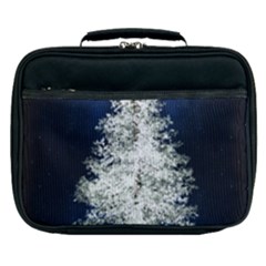 Tree Pine White Starlight Night Winter Christmas Lunch Bag by Amaryn4rt